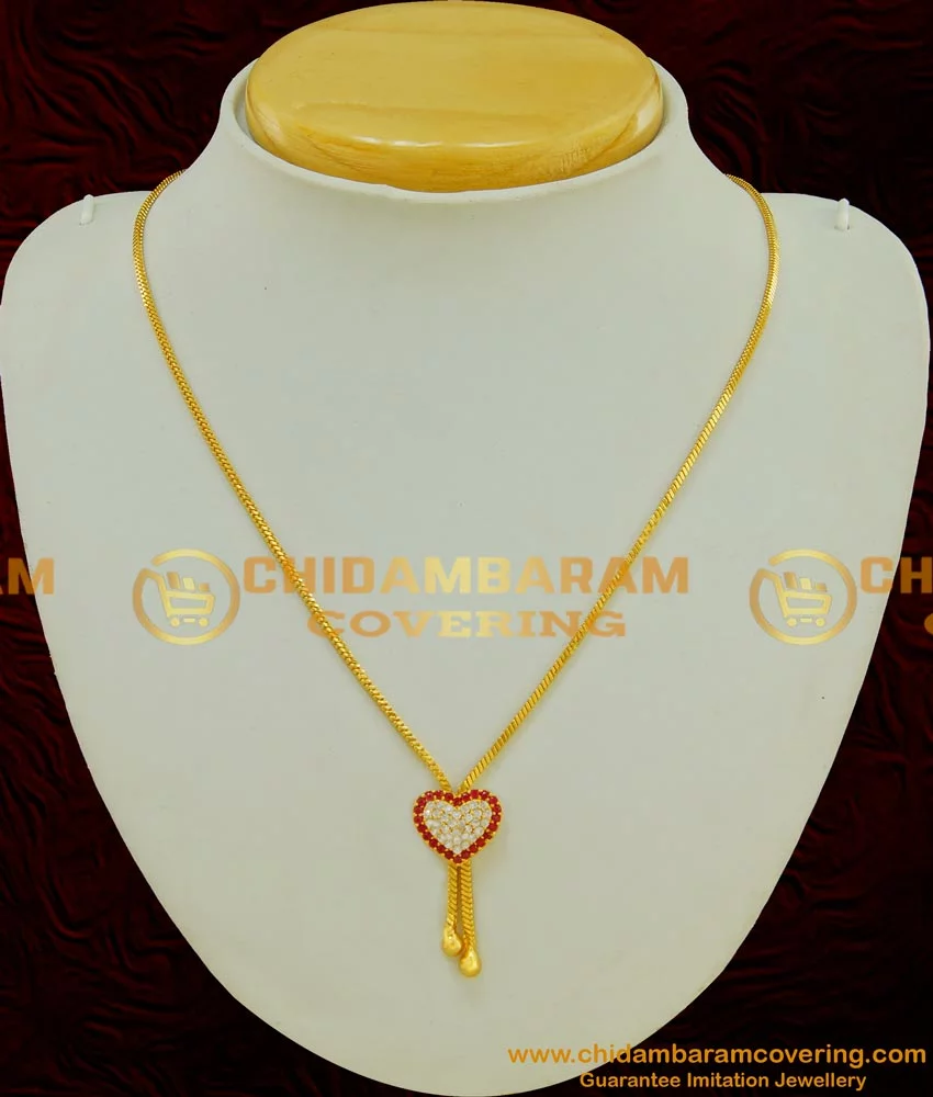 Gold pendant heart designs 2024 for female